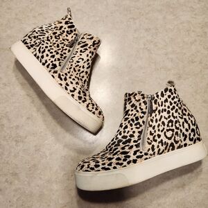 J Slides Leather Platform Sneakers